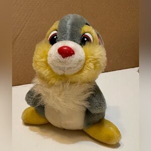 Vintage 80s Disney Theme Parks Thumper Plush 6.5" Bambi Rabbit Stuffed Animal